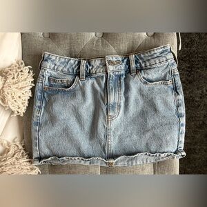 PacSun Light Blue Denim Mini Skirt